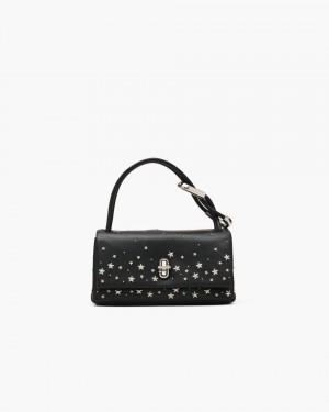 The Dual Bag Marc Jacobs The Star-Studded Leather Mini Dual Bag γυναικεια μαυρα | 825106KNF
