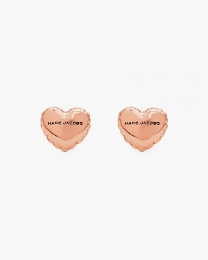 Σκουλαρικια Marc Jacobs Balloon Heart Earrings γυναικεια ροζ χρυσο χρωμα | 346158DUE