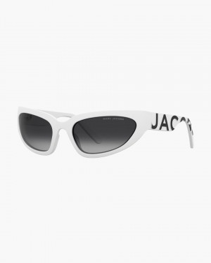 Γυαλια Ηλιου Marc Jacobs The Bold Logo Wrapped Sunglasses γυναικεια ασπρα | 467319VFX