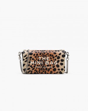 μεγάλα πορτοφόλια Marc Jacobs The Cheetah Chain Mini Bag γυναικεια μαυρα Πολύχρωμο | 891562ZHV