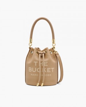 τσάντεσ χιαστί Marc Jacobs The Leather Bucket Bag γυναικεια καφε | 653780MBK