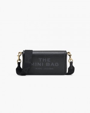 τσάντεσ χιαστί Marc Jacobs The Leather Mini Bag γυναικεια μαυρα | 534980QWZ