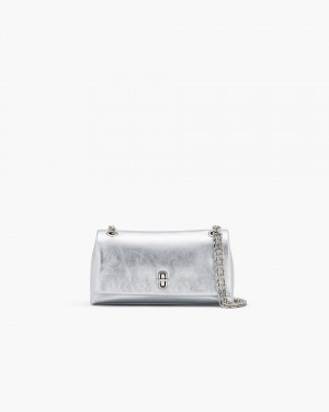 μεγάλα πορτοφόλια Marc Jacobs The Metallic Dual Chain Wallet γυναικεια ασημι | 327564IOA